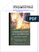 Download textbook Communication As A Life Process 1St Edition Marta Boguslawska Tafelska ebook all chapter pdf 