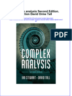 Download pdf Complex Analysis Second Edition Edition David Orme Tall ebook full chapter 