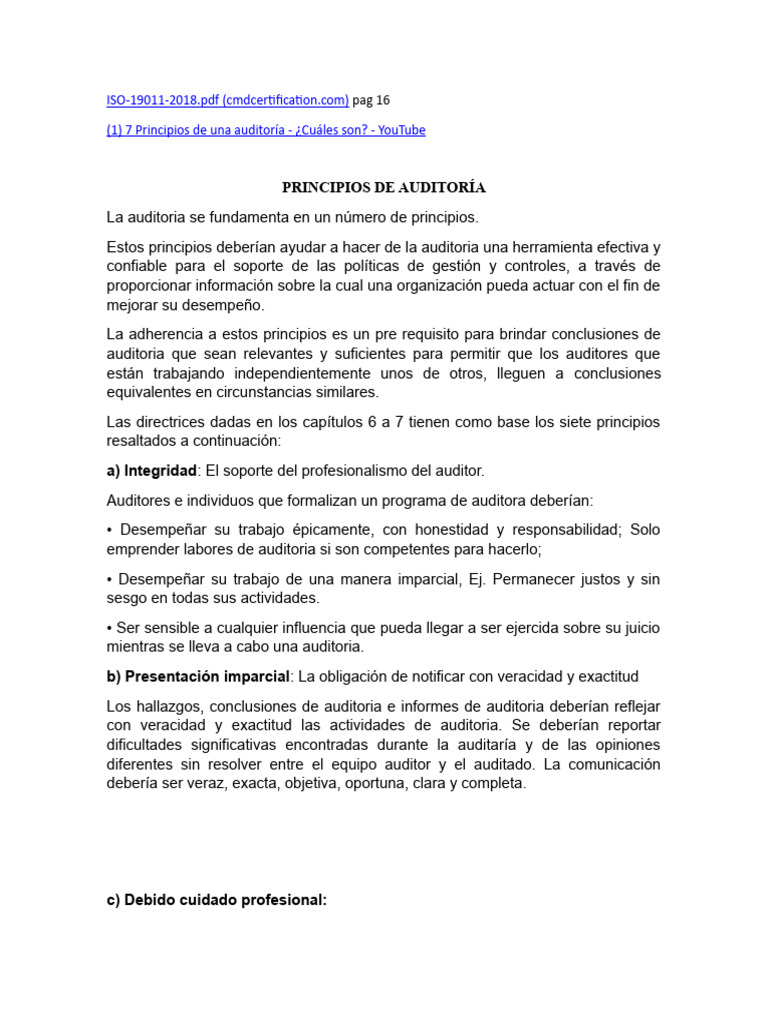 Principios De Auditoria Pdf Auditoría
