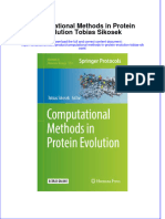 Textbook Computational Methods in Protein Evolution Tobias Sikosek Ebook All Chapter PDF