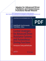Textbook Control Strategies For Advanced Driver Assistance Systems and Autonomous Driving Functions Harald Waschl Ebook All Chapter PDF