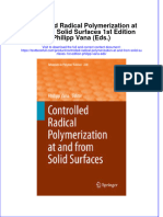 Textbook Controlled Radical Polymerization at and From Solid Surfaces 1St Edition Philipp Vana Eds Ebook All Chapter PDF