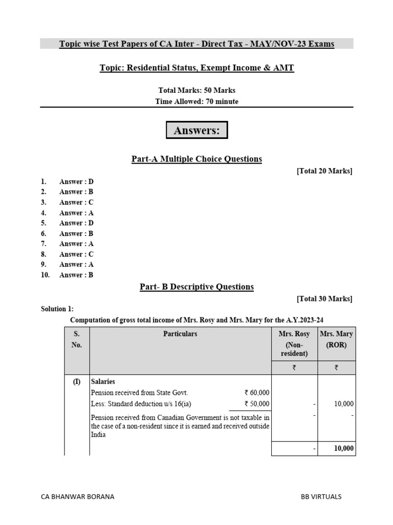Residential status exempt income amt solution pdf alternative
