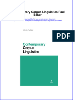 Download textbook Contemporary Corpus Linguistics Paul Baker ebook all chapter pdf 