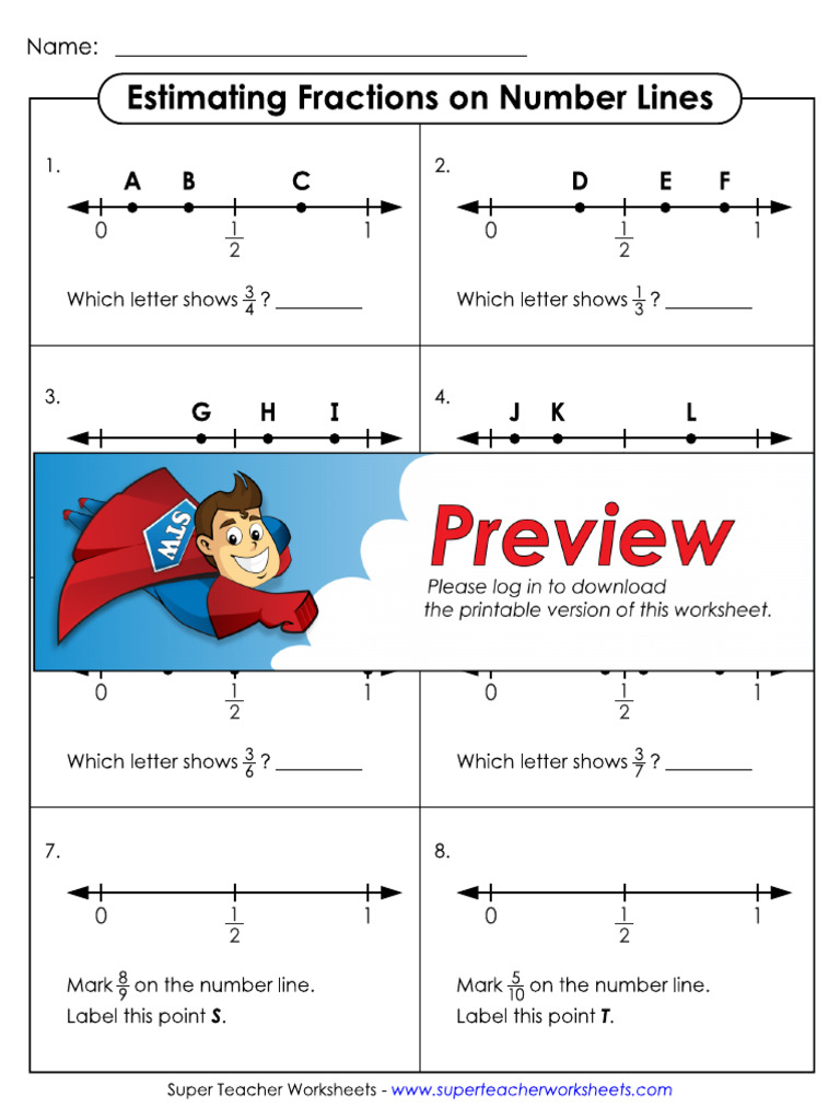 Estimating Fractions On Number Lines | PDF