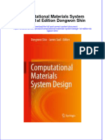 Textbook Computational Materials System Design 1St Edition Dongwon Shin Ebook All Chapter PDF