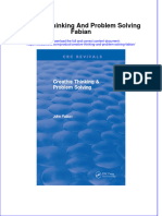 Textbook Creative Thinking and Problem Solving Fabian Ebook All Chapter PDF