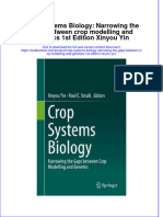 Download textbook Crop Systems Biology Narrowing The Gaps Between Crop Modelling And Genetics 1St Edition Xinyou Yin ebook all chapter pdf 