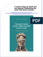 Download full chapter Closing The Justice Gap For Adult And Child Sexual Assault Rethinking The Adversarial Trial Anne Cossins pdf docx