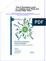 Download full chapter Close Ties In European Local Governance Linking Local State And Society Filipe Teles pdf docx