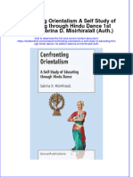 Download textbook Confronting Orientalism A Self Study Of Educating Through Hindu Dance 1St Edition Sabrina D Misirhiralall Auth ebook all chapter pdf 