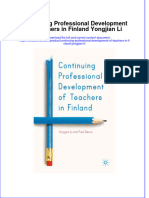 Textbook Continuing Professional Development of Teachers in Finland Yongjian Li Ebook All Chapter PDF