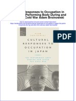 Download pdf Cultural Responses To Occupation In Japan The Performing Body During And After The Cold War Adam Broinowski ebook full chapter 