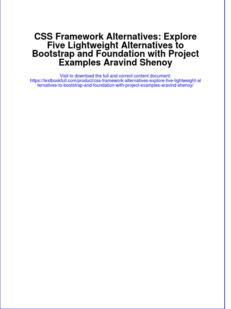 CSS Framework Alternatives Explore Five Lightweight Alternatives To