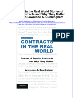 Download textbook Contracts In The Real World Stories Of Popular Contracts And Why They Matter 2Nd Edition Lawrence A Cunningham ebook all chapter pdf 