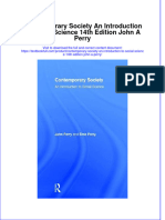 Textbook Contemporary Society An Introduction To Social Science 14Th Edition John A Perry Ebook All Chapter PDF