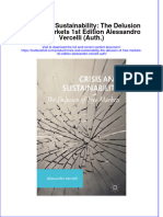 Download textbook Crisis And Sustainability The Delusion Of Free Markets 1St Edition Alessandro Vercelli Auth ebook all chapter pdf 