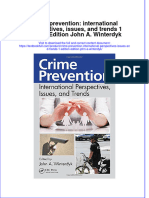 Textbook Crime Prevention International Perspectives Issues and Trends 1 Edition Edition John A Winterdyk Ebook All Chapter PDF