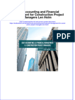 Download textbook Cost Accounting And Financial Management For Construction Project Managers Len Holm ebook all chapter pdf 