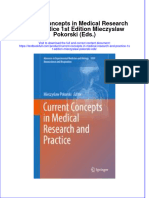 Download textbook Current Concepts In Medical Research And Practice 1St Edition Mieczyslaw Pokorski Eds ebook all chapter pdf 