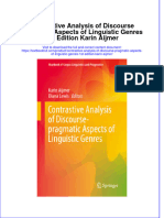 Textbook Contrastive Analysis of Discourse Pragmatic Aspects of Linguistic Genres 1St Edition Karin Aijmer Ebook All Chapter PDF
