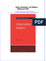 Download textbook Conversation Analysis 1St Edition Rebecca Clift ebook all chapter pdf 