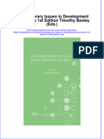 Download full chapter Contemporary Issues In Development Economics 1St Edition Timothy Besley Eds pdf docx