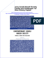 Download full chapter Contemporary Israeli Haredi Society Profiles Trends And Challenges 1St Edition Kimmy Caplan pdf docx