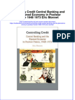 PDF Controlling Credit Central Banking and The Planned Economy in Postwar France 1948 1973 Eric Monnet Ebook Full Chapter