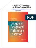 Download textbook Critique In Design And Technology Education 1St Edition P John Williams ebook all chapter pdf 