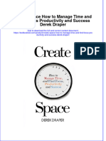 Download textbook Create Space How To Manage Time And Find Focus Productivity And Success Derek Draper ebook all chapter pdf 