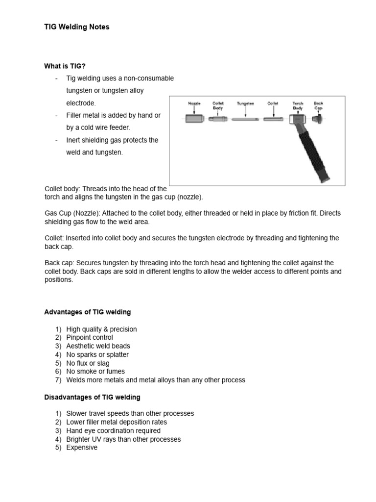 Tig Welding Notes PDF