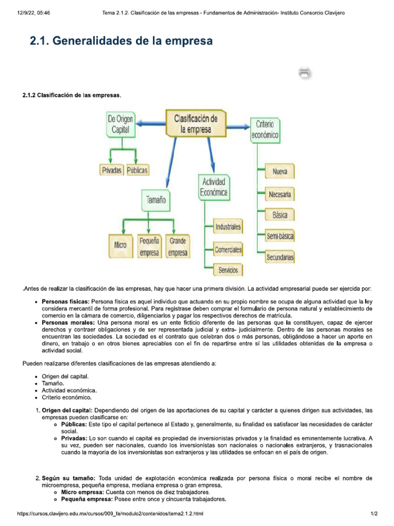 2.2 Clasificacion de Las Empresas | PDF
