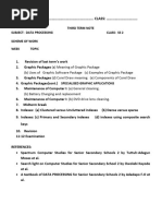 E-Note SS Two 3rd Term Data Processing