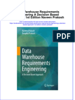 Download textbook Data Warehouse Requirements Engineering A Decision Based Approach 1St Edition Naveen Prakash ebook all chapter pdf 