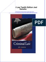 Ebffiledoc - 569download PDF Criminal Law Twelth Edition Joel Samaha Ebook Full Chapter