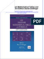Textbook CRC Standard Mathematical Tables and Formulas 33Rd Edition Daniel Zwillinger Ebook All Chapter PDF