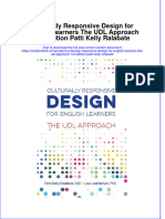 Textbook Culturally Responsive Design For English Learners The Udl Approach 1St Edition Patti Kelly Ralabate Ebook All Chapter PDF