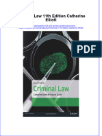 Download textbook Criminal Law 11Th Edition Catherine Elliott ebook all chapter pdf 