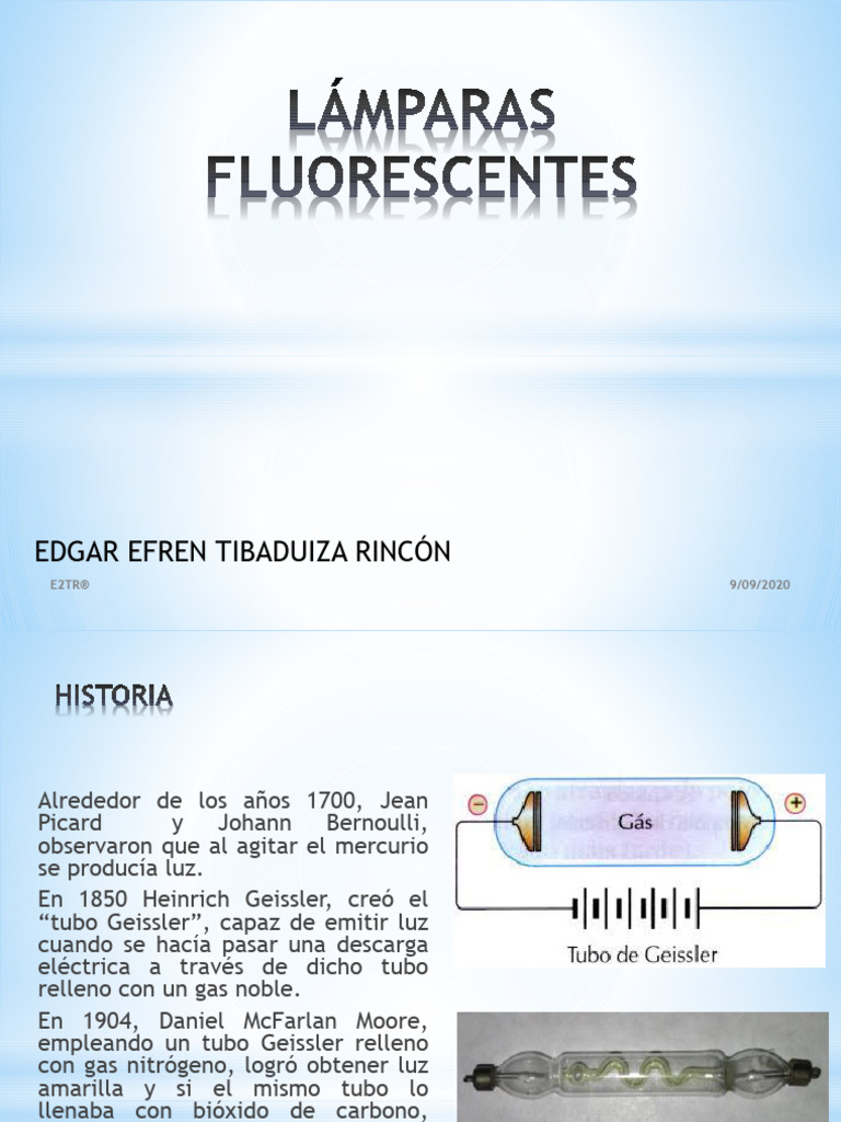 Lámparas Fluorescentes PDF Lámpara fluorescente Electricidad