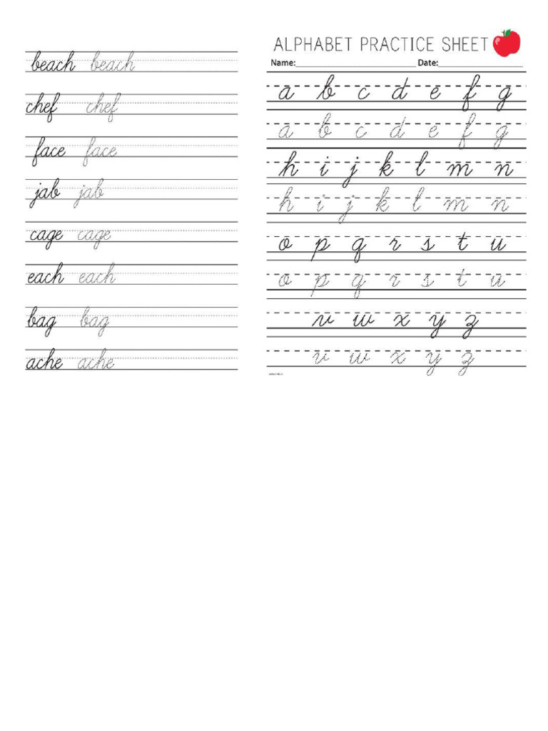 Cursive Writing | PDF