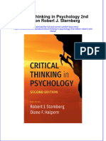 Download pdf Critical Thinking In Psychology 2Nd Edition Robert J Sternberg ebook full chapter 