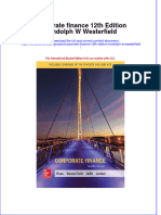 Download full chapter Corporate Finance 12Th Edition Randolph W Westerfield pdf docx