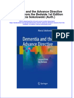 Download textbook Dementia And The Advance Directive Lessons From The Bedside 1St Edition Marcia Sokolowski Auth ebook all chapter pdf 