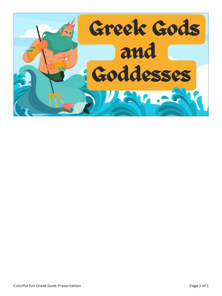 Colorful Fun Greek Gods Presentation | PDF