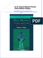 Textbook Data Mining A Tutorial Based Primer Second Edition Roiger Ebook All Chapter PDF