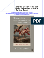 Textbook Depression and The Erosion of The Self in Late Modernity The Lesson of Icarus Barbara Dowds Ebook All Chapter PDF
