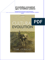 Textbook Cultural Evolution Conceptual Challenges 1St Edition Lewens Ebook All Chapter PDF