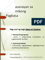 Mga Kasanayan sa Akademikong Pagbasa