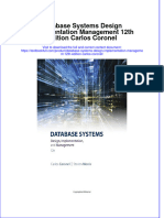 Textbook Database Systems Design Implementation Management 12Th Edition Carlos Coronel Ebook All Chapter PDF